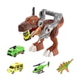thumbnail image 1 of Dinosaurio golondrina transporte coche juguete dinosaurio devorador coche pista deslizante dinosaurio tragar vehículo juego para niños hombres mujeres, 1 of 9