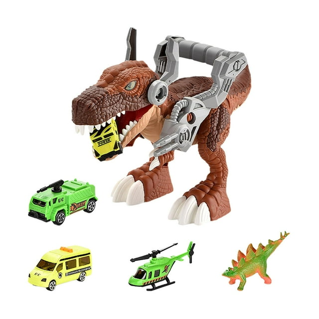 Dinosaurio golondrina transporte coche juguete dinosaurio devorador coche pista deslizante dinosaurio tragar vehículo juego para niños hombres mujeres