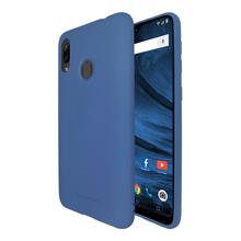 Funda de Silicon Suave Molan Cano Para Zte Blade V10 Vita Azul Acabado Mate