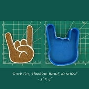 Detailed Rock On or Hook'em Hand silicone freshie mold