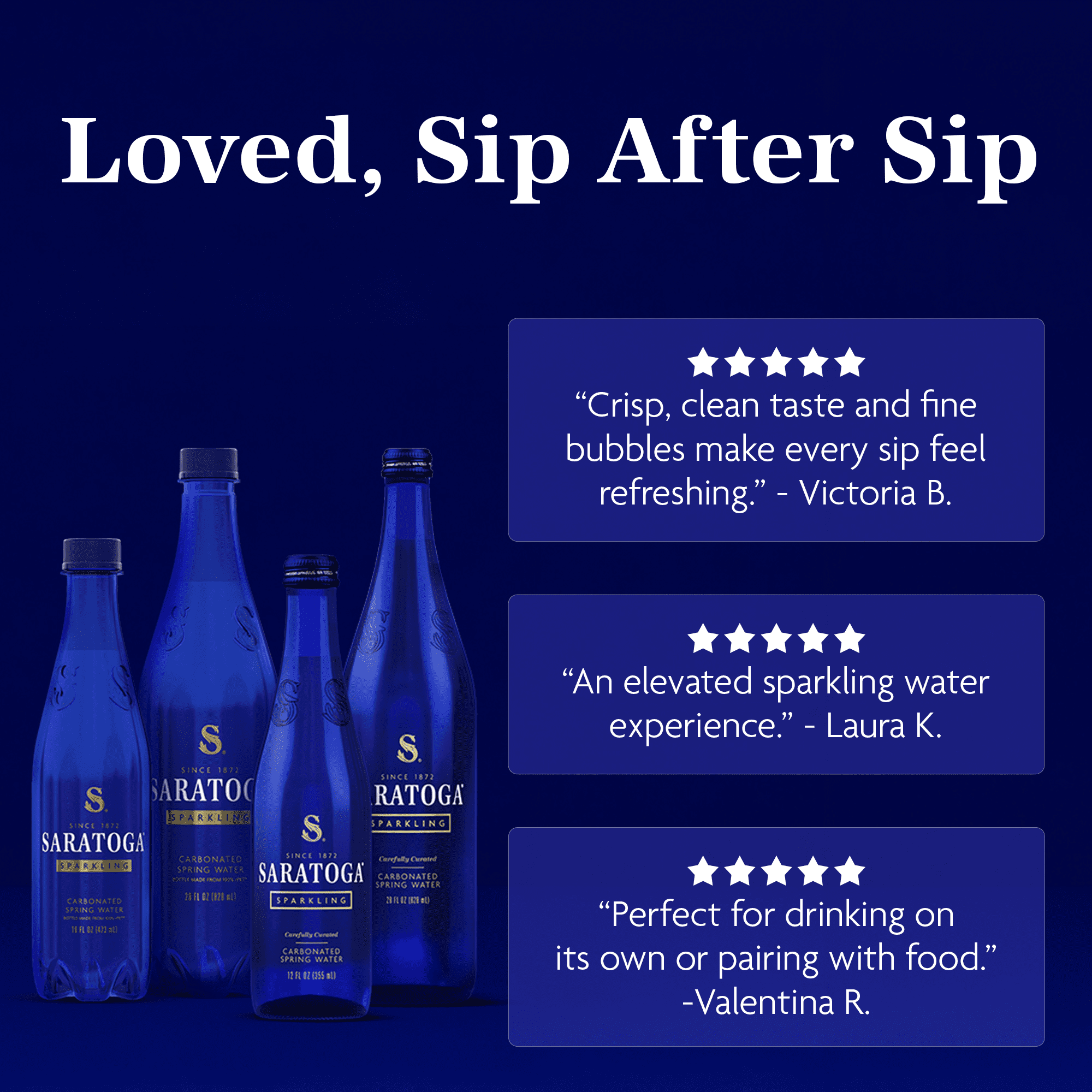 Saratoga Sparkling Spring Water, 12 fl oz, 12-pack Glass Bottles