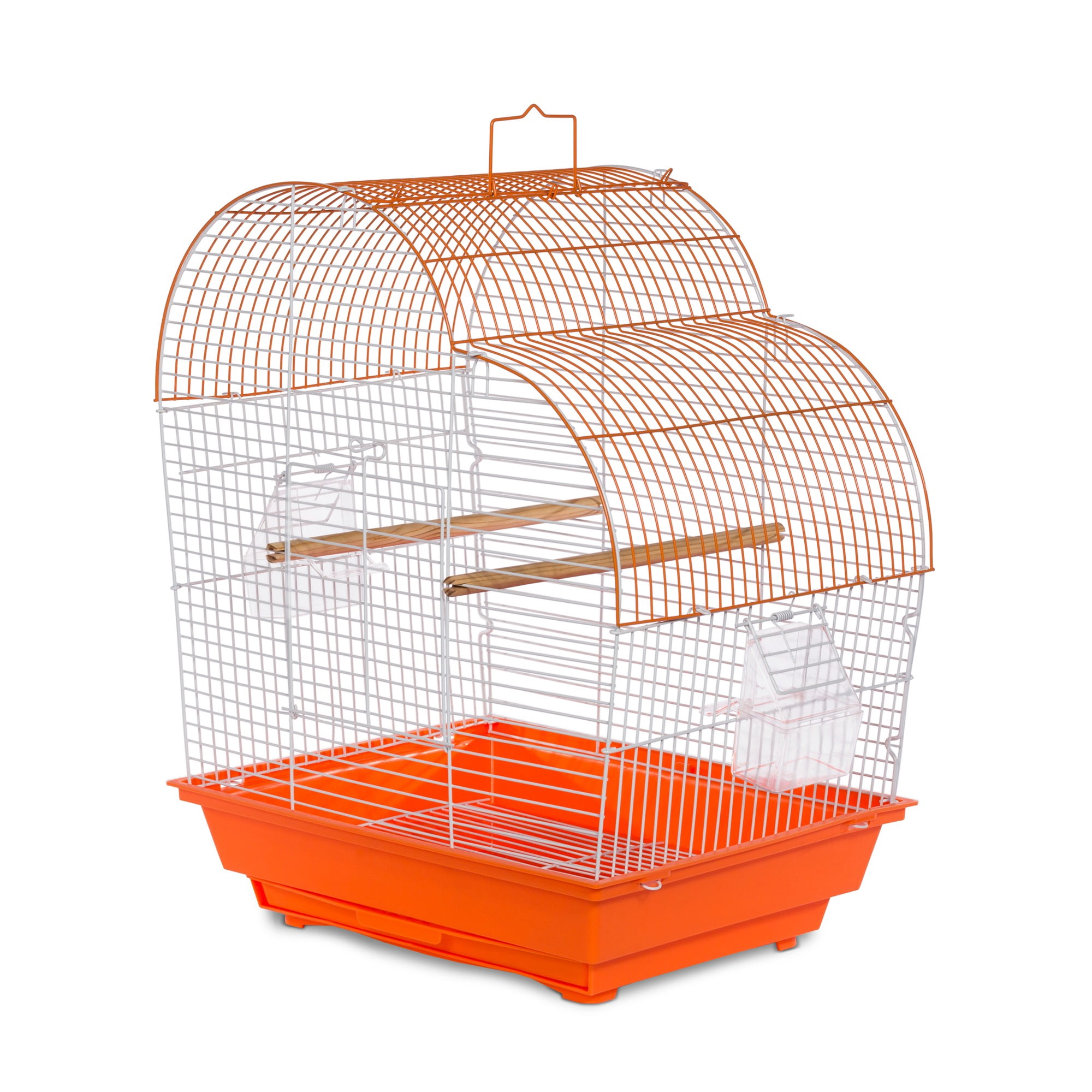 Prevue Pet Products Palm Beach Waterfall Roof Orange & White Bird Cage SP21003O/W