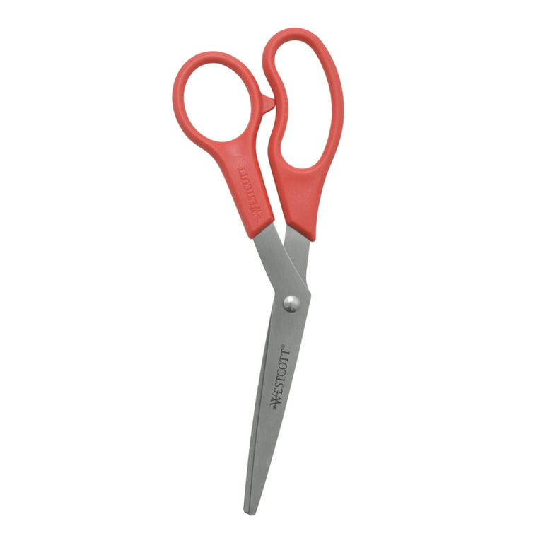 Westcott 8 Bent All-Purpose Scissors, 3-Pack, Assorted Colors