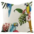 thumbnail image 5 of Juego de 4 fundas de cojín para exteriores, impermeables, con diseño de plantas tropicales, flores y pájaros, para sofá, patio, jardín, sala de estar, dormitorio, 5 of 5