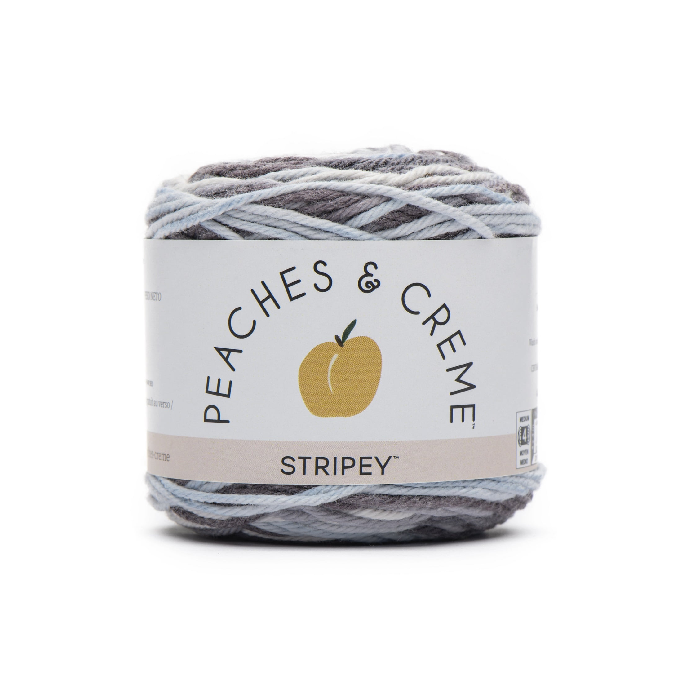 Peaches & Crme Stripey 100% Cotton Flannel Yarn, 102 yd