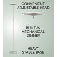 thumbnail image 4 of Revel Horizon 70" Modern Dimmable LED Floor Lamp + Glass Diffuser, Brushed Nickel Finish, 4 of 6