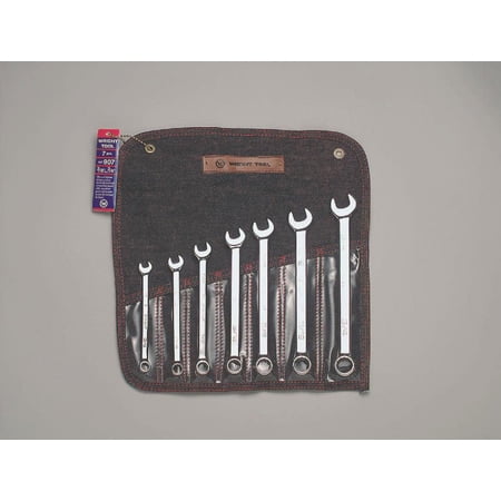 UPC: 0076799009074 | Wright Tool 7 Pc. Full Polish Combination Wrench Set 3/8 In. To 3/4 In. 12 Pt
