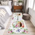 thumbnail image 4 of 2'x6' Rug Runners for Hallways Kitchen, Happy Easter Non Slip Entryway Beside Floor Carpet Runner, Spring Daisy Eggs Leaves Butterfly Colorful Plaid Laundry Room Bedroom Throw Rugs Mat for Family Pet, 4 of 8