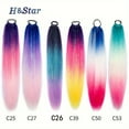 thumbnail image 5 of H&STAR  24Inch Synthetic Hair Ponytail Hair Extensions  Hair Shiny Hair Ponytail Extension For Braiding Hair On Hair Tie Loose, 5 of 9