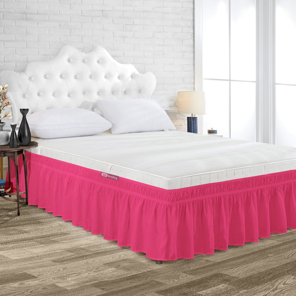 Bed Skirt 10 Inch Drop Length Split Corner Tailored Solid King Blood Red 100% Cotton Hotel Quality 1 PC 