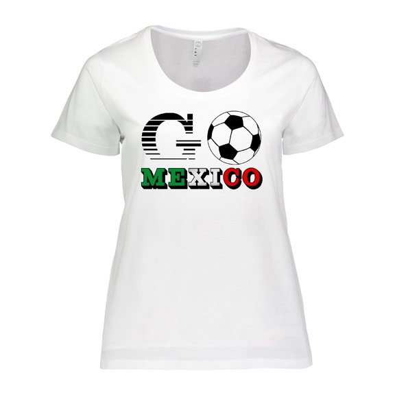 Inktastic Go, Mexico- Soccer, Football Women's Plus Size T-Shirt