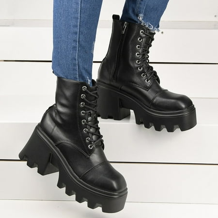 

Akiihool Fall Boots for Women Women s Low Wedges Ankle Boots Classic Ultra Snow Platform Anti-Slip Boot for Outdoor (Black 9)