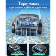 WYBOT C2 Cordless Robotic Pool Cleaner, Dual Filtration, Wall Climbing, App Scheduling, Smart Navigation, for Inground & Above Ground Pools, 2152 Sq.ft, Grey & Green