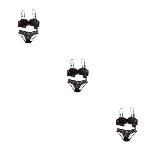 Sonducket Conjunto de sujetadores de copa 1/2, Bralette de encaje a la moda para mujer, cierre trasero transpirable, ropa interior de realce Type1 NO1