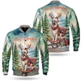 thumbnail image 3 of Merry Christmas Santa Reindeer Antlers German Shepherd Sleigh Xmas Winter Holiday All Over Print 3D Baseball Jacket Alsatian Dog Lover Gifts Bomber Jacket Softball - 00023, 3 of 6