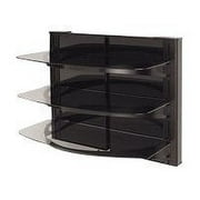 Sanus Vertical AV Foundations VF5023-B1 - Shelf for audio/video components - glass, wood - black - wall-mountable