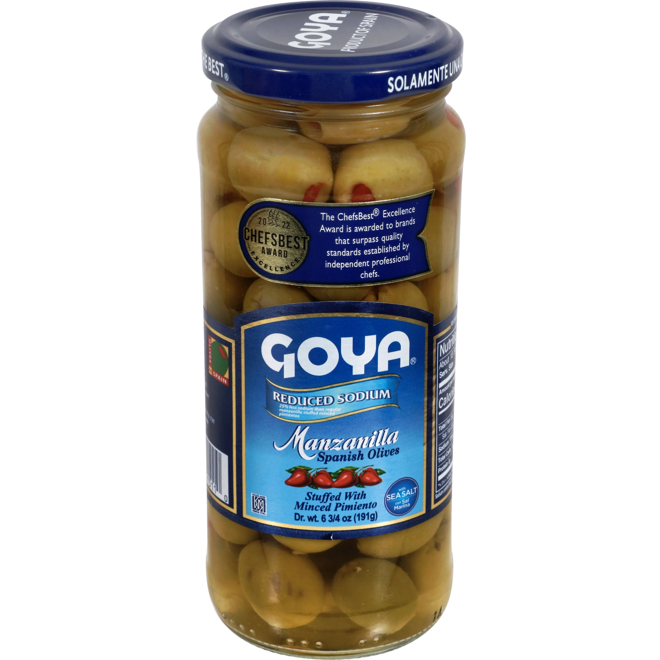 Goya Reduced Sodium Olive Pimento, 7 oz
