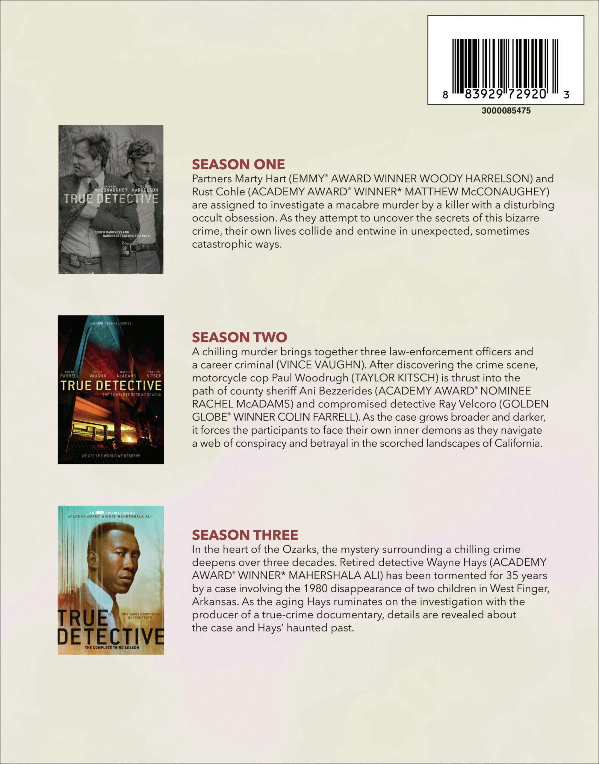 True Detective: The Complete Seasons 1-3, HBO, Boxed Set - Walmart.com