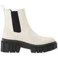 thumbnail image 6 of MADDEN GIRL Womens White 1-1/2" Platform Lug Sole Goring Pheobe Round Toe Block Heel Booties 7 M, 6 of 8