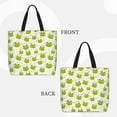 thumbnail image 3 of Japuie Green Frog Print Tote Bags, Shoulder Bag with Zipper Closure, Top Handle Handbag,Shopping Bags,Travel Shoulder Bag ,Suitable for Gym Shopping, Work, and School, 3 of 7