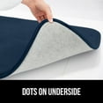 thumbnail image 4 of GORILLA GRIP Thick Memory Foam Toilet Rug for Bathroom, U Shaped Washable, Soft Absorbent Velvet Topside Floor Mats, Machine Wash, Cushioned Luxury Rugs for Bath Room, 22.5x19.5 Navy Blue, 4 of 8