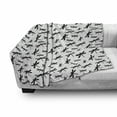 thumbnail image 3 of Dragonfly Soft Flannel Fleece Throw Blanket, Bold and Black Silhouettes on White Background Abstract Exotic Wildlife Theme, Cozy Plush for Indoor and Outdoor Use, 50" x 60", Black White, by Ambesonne, 3 of 6