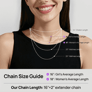 ChicSilver 925 Sterling Silver Heart Necklace for Women Tiny Small Heart Necklace for Women Endlessness Love Dainty Necklaces - 16