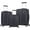 Black, variant on Rockland Luggage Berlin 3 Piece ABS Non-Expandable Luggage Set, Charcoal
