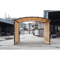 thumbnail image 5 of Outdoor Patio Pergola, 9 x 11ft Arched Gazebo with Waterproof Sun Shade Shelter and Awning Steel Frame Grape Gazebo, Heavy-Duty Outdoor Shelter for Garden Backyard, 5 of 8