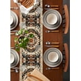 thumbnail image 2 of ERUNPONLY Bohemian Floral Table Runner - 70 Inch Long Vintage Boho Retro Ethnic Tribes Cotton and Linen Blended Dress Scarves Farmhouse Table Runner for Kitchen Dining, Coffee Table, 13" x 70", 2 of 8