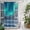 Emerald, Navy, variant on Window View Shower Curtain - Water Repellent Fabric Shower Curtains Washable, Autumn Mountain Fall Maple Trees Decorative Polyester Cloth Bathroom Curtains Modern Bath Decor 72"x72"