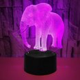 thumbnail image 1 of Raindrops Cute Night Light Plug In 3D Acrylic Elephant Table Lamp White 1Set, 1 of 8