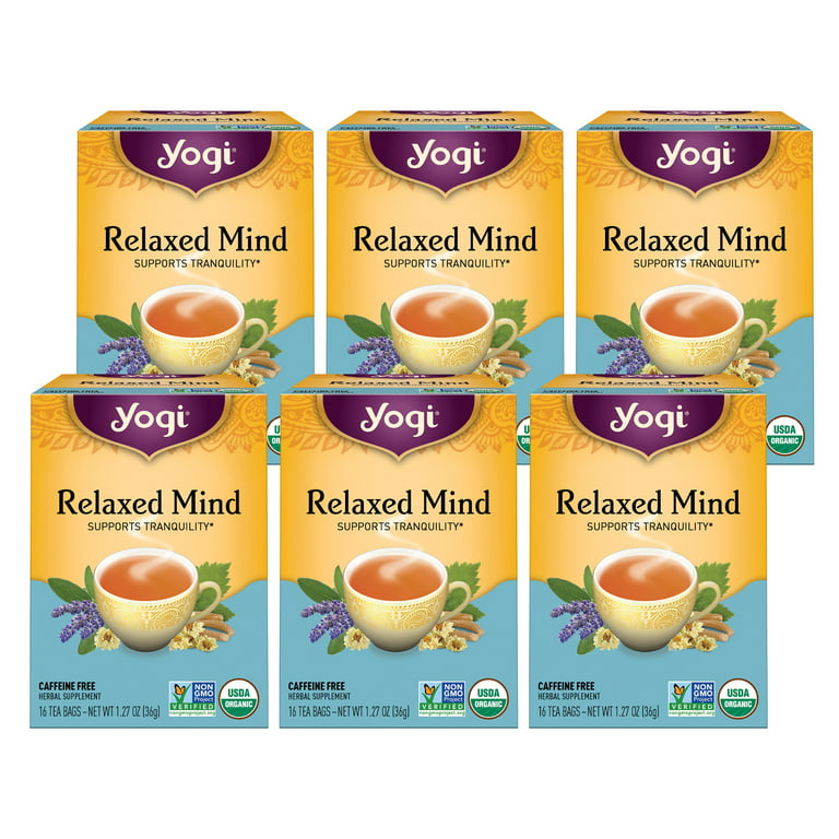 Yogi Tea Relaxed Mind, Caffeine-Free Organic Herbal Tea, Wellness