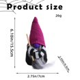 thumbnail image 4 of Clearance Under $10 | Set of 3 Knitted Gnome Plush Figure with Witch Hat for Halloween Tabletop Decor, 4 of 5
