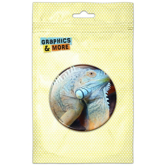 Iguana Profile Pinback Button Pin Badge
