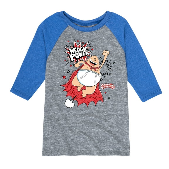 Captain Underpants - Wedgie Power - Toddler & Youth Raglan Graphic T-Shirt