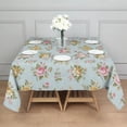 thumbnail image 3 of Pioneer Flower Floral Print Pattern Square Tablecloth, Waterproof Wipeable Spillproof Washable Table Cover for Home Kitchen Party Decor, 52"x52", 3 of 6