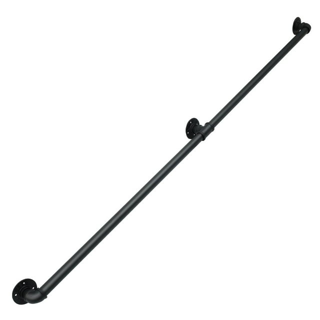 Corridor Passage Staircase Handrail Handle Stair Banister Grab Rail Wall Support Railing Black