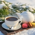 thumbnail image 4 of TIELUTT Christmas Socks Stainless Steel Tableware Star Serving Type Tableware Eating Utensils Spoon Plate Mats Large round Table Mat Table Place Mats 4 Doilies for End Tables Place Mats for Dining Ta, 4 of 8