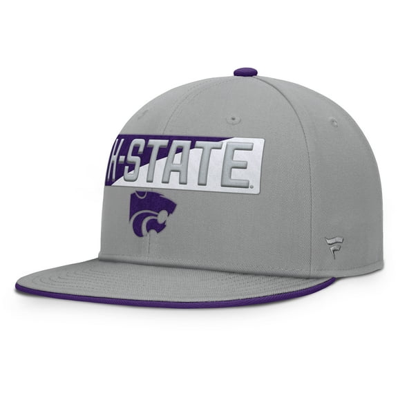 Men's Fanatics Gray Kansas State Wildcats Duo Snapback Hat
