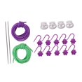 thumbnail image 3 of segolike Barber Cord Knitting Cords Knitting Craft DIY Cord Locks Knit Stiches Keeper violet green cord, 3 of 8