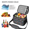 thumbnail image 5 of Lunch Box Pioneer Flower Floral Print Pattern Insulated Lunch Bag for Women Men,Medium Leakproof Lunchbox Cooler Bag Adjustable Strap,10 X 6.7 X 8 Inches, 5 of 6
