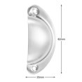 thumbnail image 4 of Shell Forma Tirador Manijas Máquina de metal Antique Clasy Gabinete Cajón Decoración Retro Cocina Gris Oscuro / Porcelana / Plata w / Tornillo 82 * 35mm, 4 of 7
