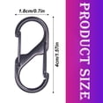 thumbnail image 4 of 8PCS Opening S Type Carabiner, Double End Quick Clip Multi Function Metal Hook, Carabiner for Outdoor & Daily Use - B, 4 of 5