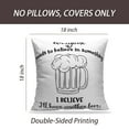 thumbnail image 2 of LALILO Throw Pillow Covers I I Beer Funny Quote Beer Funny Alcohol Cushion Cover 18" x 18", 2 Pack, 2 of 6