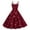 Wine, variant on Women's Valentines Day Dresses Fashion Printed Strapless Gothic Cocktail Dress Punk Vintage Dress Red L