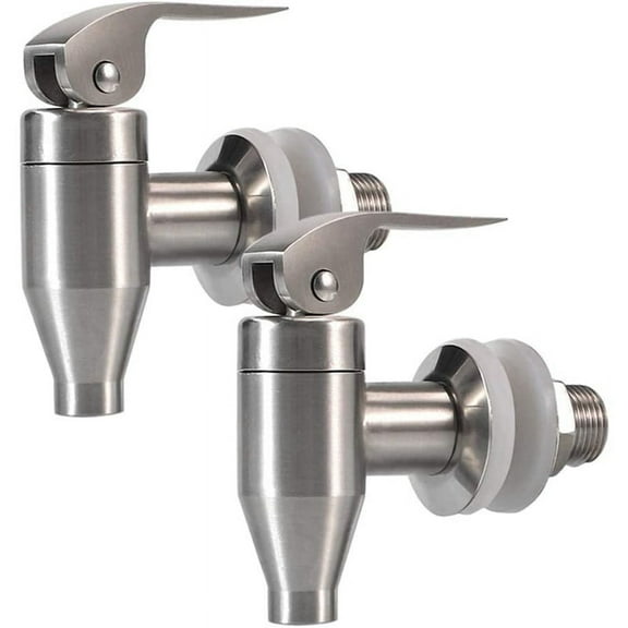Stainless Steel Beverage Water Drink Dispenser Replacement Push Style Spigot ,2 Pack