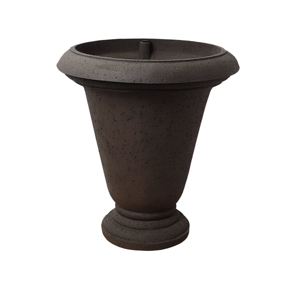 Algreen Crete 25" Self-watering Planter, Urn, Brownstone Resin