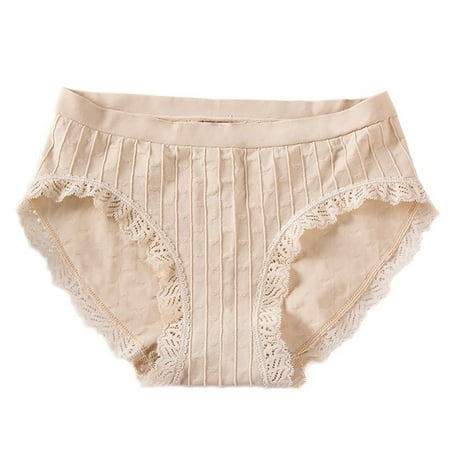 Cotton Solid Color Sexy Female Brief Transparent Underwear Low-Rise Panties Easy-Dry&Breathable Panties