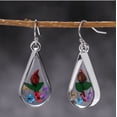 thumbnail image 3 of Boucles d'Oreilles en Forme de Larme de Fleur Naturelle Séchée, 3 of 4